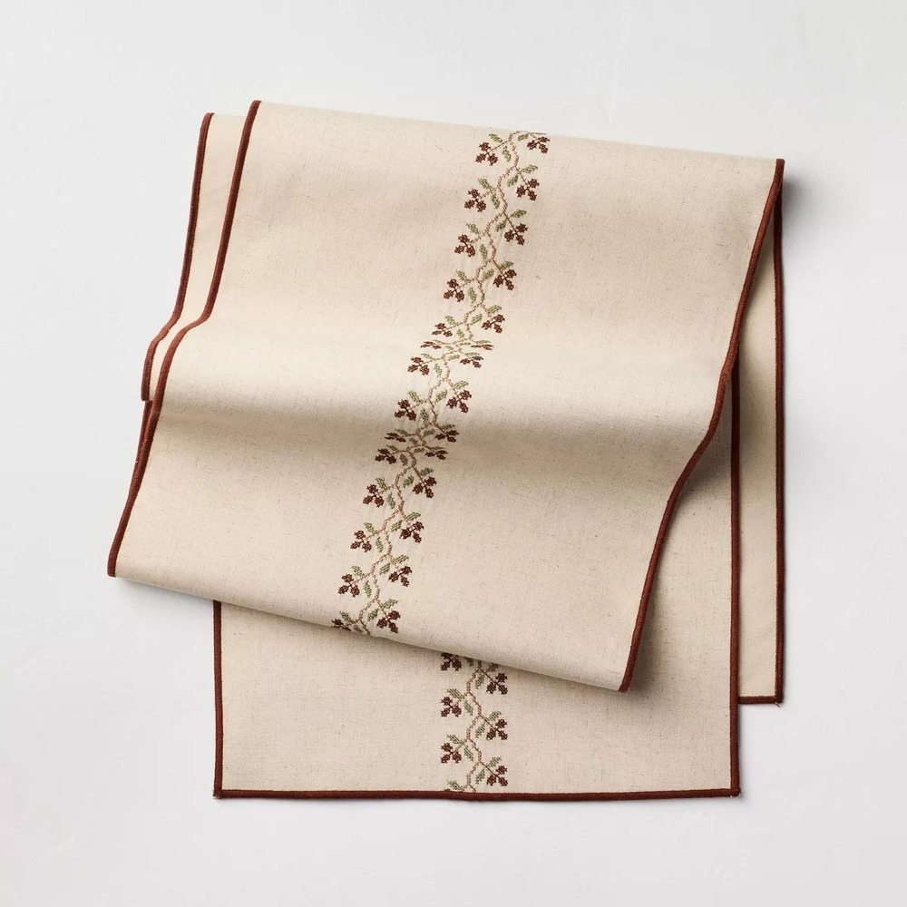 14x72 Table Runner Cream Stitched Icon - Hearth & Hand Magnolia, Target Fall